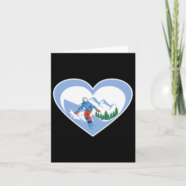 Cartão Snowboard Heart - Snowboard Love (Frente)