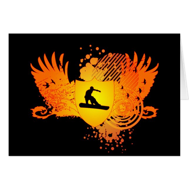 Cartão snowboard hi-fi (Frente Horizontal)