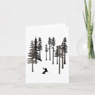 Cartão Snowboard Legal Snowboarder Em Alto Pi