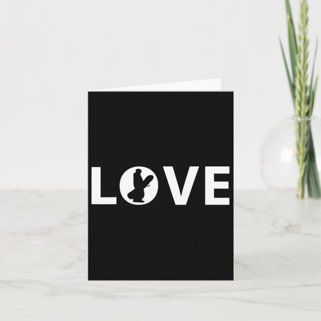 Cartão Snowboard Love Snowboard Gift (Frente)