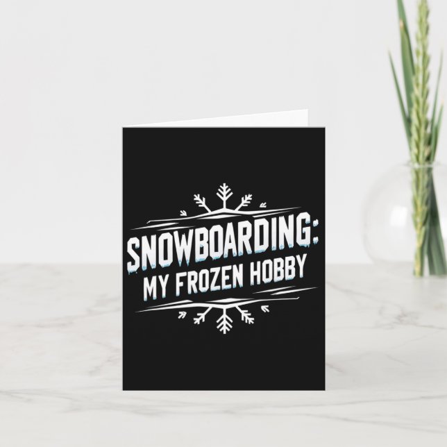 Cartão Snowboard My Frozen Hob (Frente)