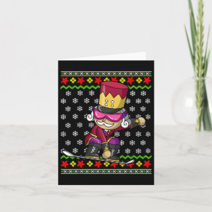 Cartão Snowboard Nutcracker Snowboard Ugly Christmas S