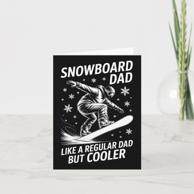 Cartão Snowboard Pai Engraçado Snowboarder (Frente)