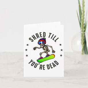 Cartão Snowboard Para Homens Meninos Snowboarder Snowbo