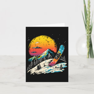 Cartão Snowboard Portrait Winter Sports