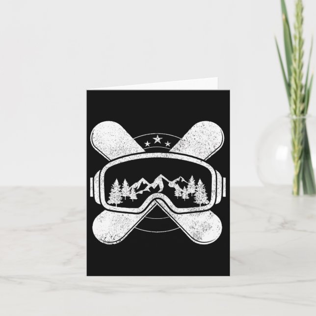 Cartão Snowboard - Presente de Snowboard nos esportes de  (Frente)