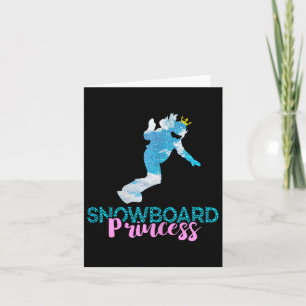 Cartão Snowboard Princesa Snowboarder Snowboard Winter