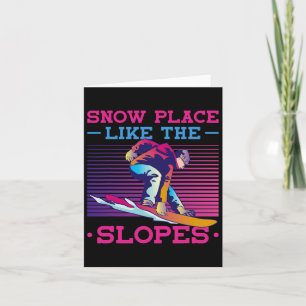 Cartão Snowboard Snow Place Like The Slopes 90s 80s Snowb