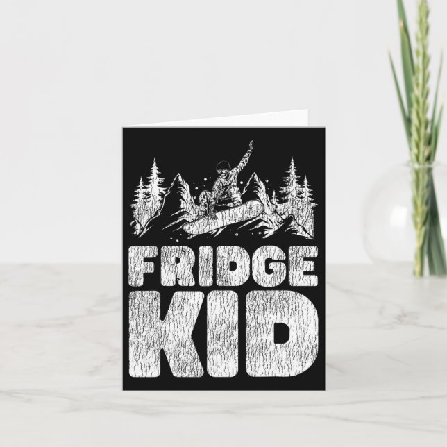 Cartão Snowboard Snowboard Fridge Kid (Frente)