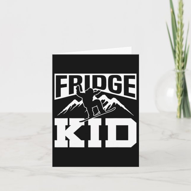Cartão Snowboard Snowboard Fridge Kid 1 (Frente)