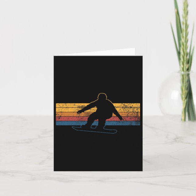 Cartão Snowboard Snowboard Snowboarder (Frente)