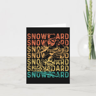 Cartão Snowboard Snowboard Vintage Retro Snowboard