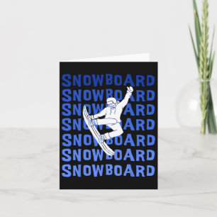Cartão Snowboard Snowboarder Shredder Crianças Esportes d