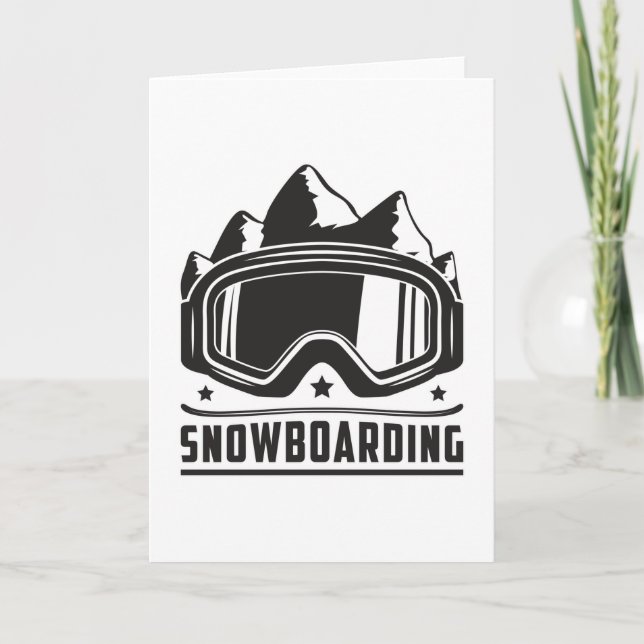 Cartão Snowboard Snowboarder Snowboard Snowboard Snowboar (Frente)