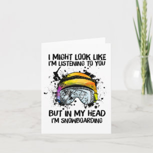 Cartão Snowboard Snowboarder Sport Amantes do esporte Rou