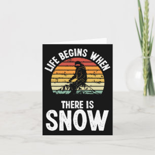 Cartão Snowboard Vintage Snow Ski Slope Retro Snowboar