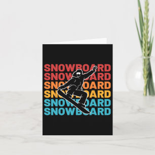 Cartão Snowboard Vintage Winter Sports Alpino Snow