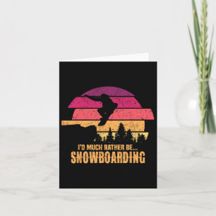 Cartão Snowboarder Eu Teria Muitas Preferencialmentes A S