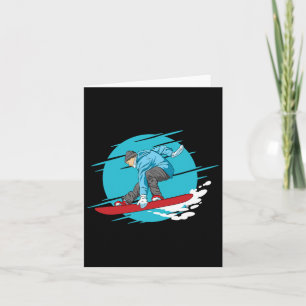 Cartão Snowboarder Extreme Winter Sports Snowboard