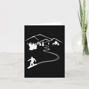 Cartão Snowboarder Freeriding Design Snowboard Apres Ski