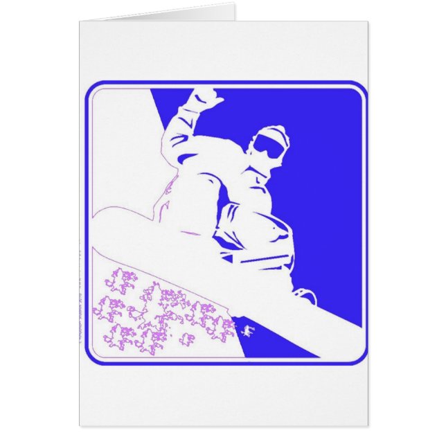 Cartão Snowboarder/Pop Art (Frente)