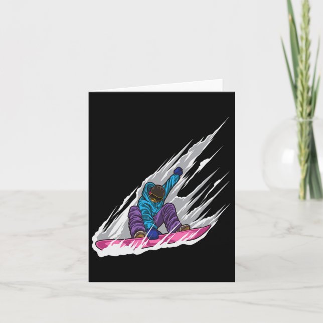 Cartão Snowboarder - Snowboard - Snowboard L (Frente)