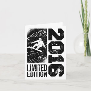 Cartão Snowboarder Vintage 2016 Birthday Snowboard Sno