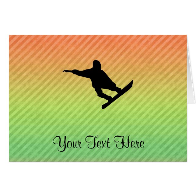 Cartão Snowboarding (Frente Horizontal)