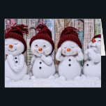 Cartão Snowman<br><div class="desc">Personalizar O Destino Do Destino</div>