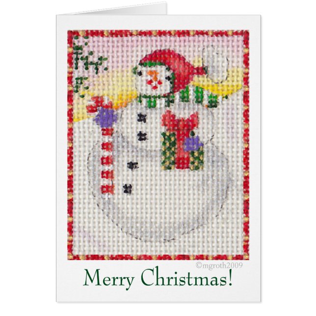 Cartão Snowman (Frente)