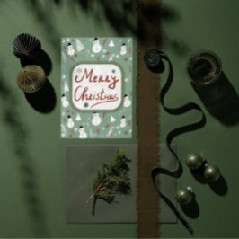 Cartão Snowman Christmas