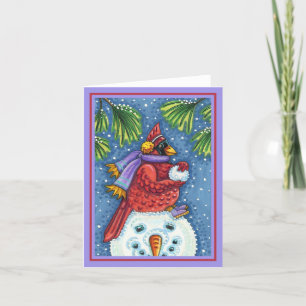 Cartão SNOWMAN DE GUARDA CARDINHEIRA, Vazio DE NATAL REDB