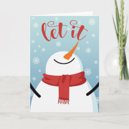 Cartão Snowman Deixe nevar