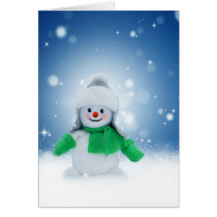 Cartão Snowman Deseja