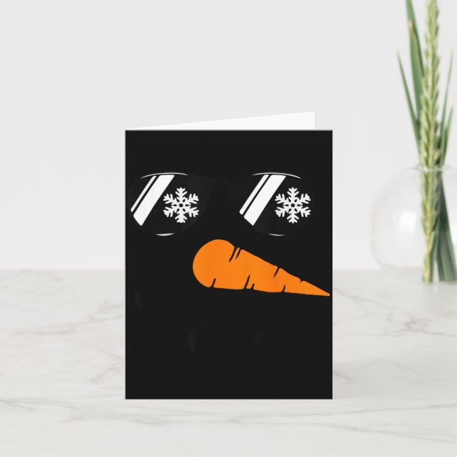 Cartão Snowman Face Sungles Christmas For Men Boys And Ki (Frente)