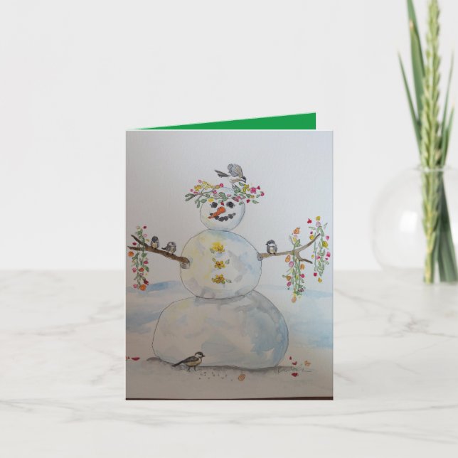 Cartão snowman greeting card (Frente)