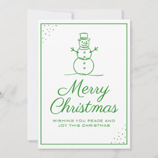 Cartão Snowman Greeting Christmas Card