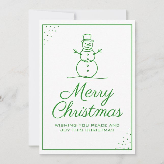 Cartão Snowman Greeting Christmas Card (Frente)