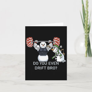 Cartão Snowman Weising Bodybuilding Funny Workout