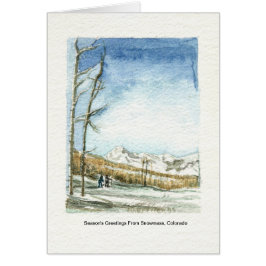 Cartão Snowmass, Colorado Watercolor Image