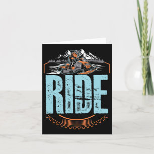 Cartão Snowmobile Ride Snowmobiling Winter Adventure Spor