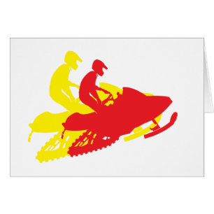 Cartão Snowmobiler/trenó