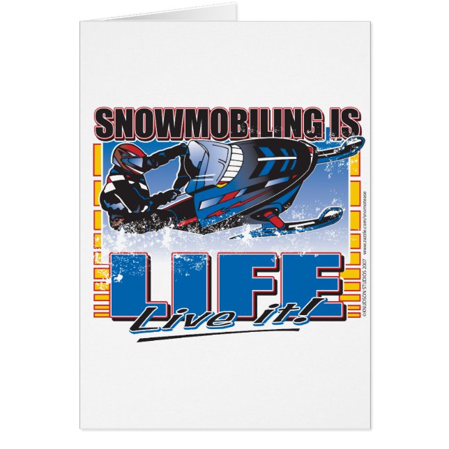 Cartão SNOWMOBILING-IS-LIFE-Zazz (Frente)