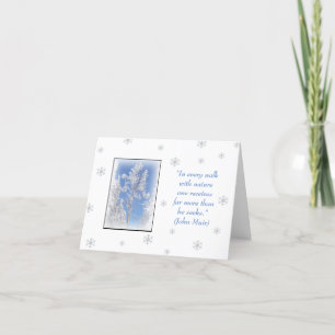 Cartão Snowy Aspen John Muir Quote Notecard