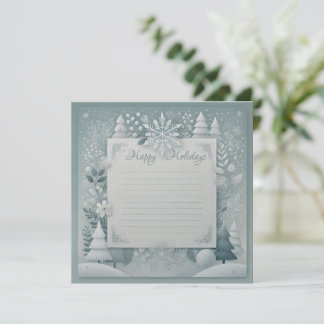 Cartão Snowy Holiday