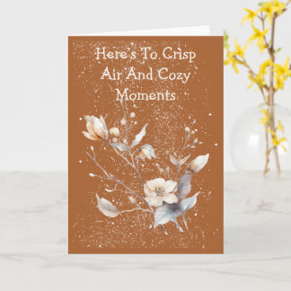 Cartão Snowy Warm Winter Blossoms Greeting Card