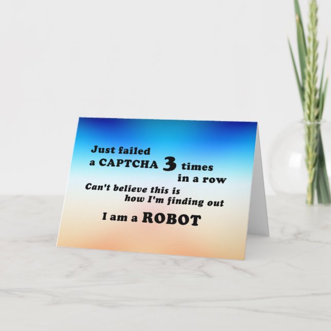 Cartão Só falhou um CAPTCHA 3 vezes... (Frente)