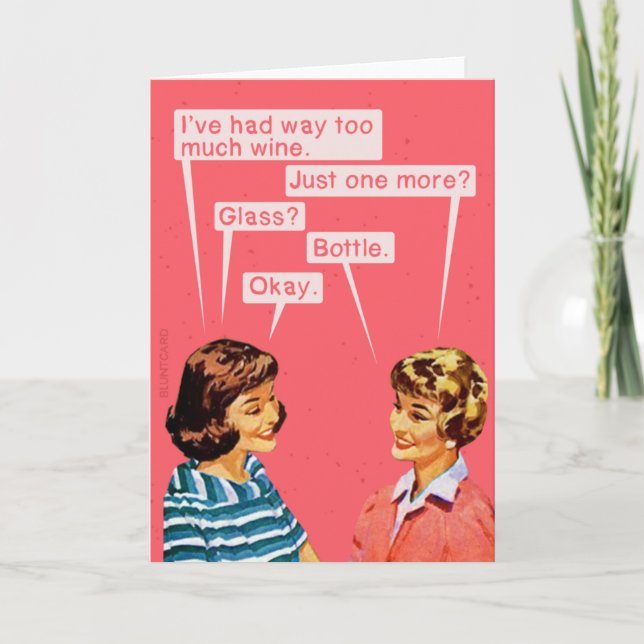 Cartão Só mais um....wine (Frente)