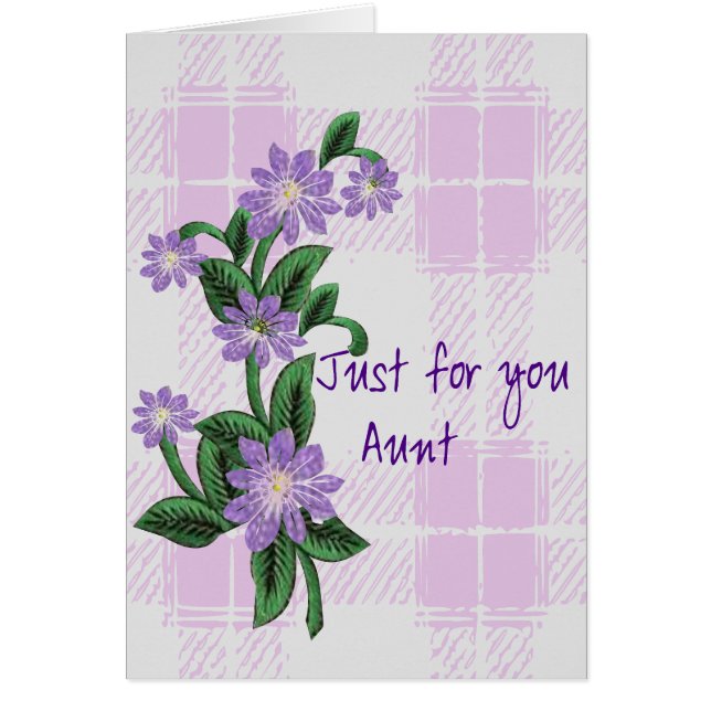 Cartão Só para você, tia. (Frente)