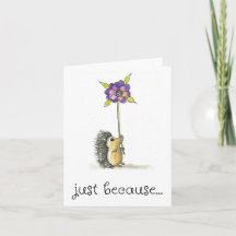 Só Porque Cartão, Impressão De Arte De Hedgehog